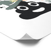 バスルームおもしろいユーモアかわいいレトロハロウィン不気味P ポスター (角)