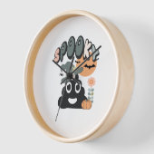 バスルームおもしろいユーモアかわいいレトロハロウィン不気味P 壁時計 (傾斜)