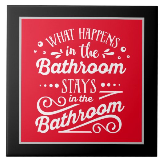 バスルームおもしろいワードアートセラミックタイル タイル (正面)