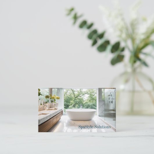 バスルームお洒落モダンホームの改善 名刺 (スタンド正面)