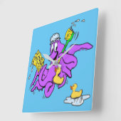 バスルームたこ時計 スクエア壁時計 (傾斜)