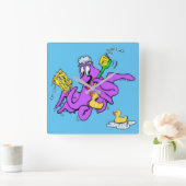 バスルームたこ時計 スクエア壁時計 (ホーム)