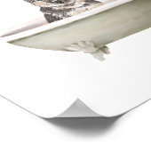 バスルームのウォールアート、バスタブの中のドイツの羊飼いポー ポスター (角)