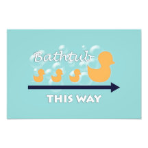 バスルームのウォールアート「列にアヒル」 – フォトプリント