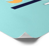 バスルームのウォールアート「列にアヒル」ポスター ポスター (角)