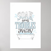 バスルームのウォールアート – 悩みを癒遠くにす ポスター (正面)