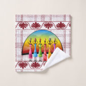 バスルームのタオルがアフリカを設定 バスタオルセット (ウォッシュタオル)