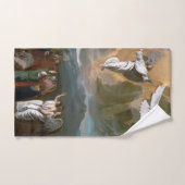 バスルームのタオルがイエスを設定 バスタオルセット (ハンドタオル)