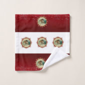 バスルームのタオルがクリスマスを飾る バスタオルセット (ウォッシュタオル)