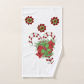 バスルームのタオルがクリスマスを飾る バスタオルセット (ハンドタオル)