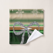 バスルームのタオルがクリスマスを飾る バスタオルセット (ウォッシュタオル)