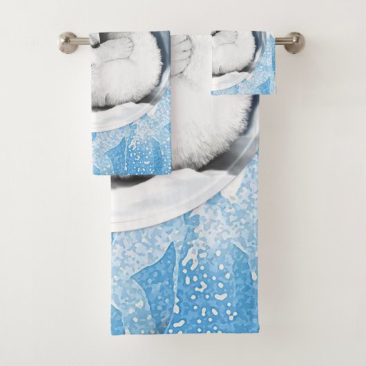 バスルームのタオルがクリスマスを飾る バスタオルセット (インサイチュ)
