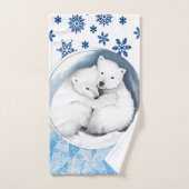 バスルームのタオルがクリスマスを飾る バスタオルセット (ハンドタオル)