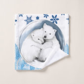 バスルームのタオルがクリスマスを飾る バスタオルセット (ウォッシュタオル)