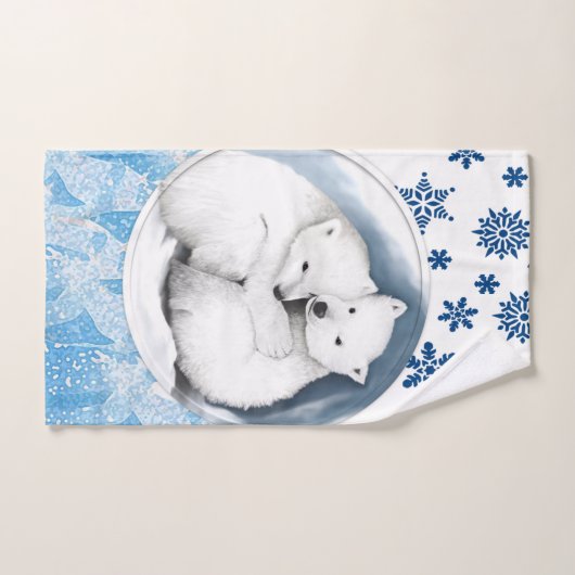 バスルームのタオルがクリスマスを飾る バスタオルセット (ハンドタオル)