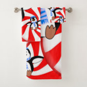 バスルームのタオルがクリスマスを飾る バスタオルセット (インサイチュ)