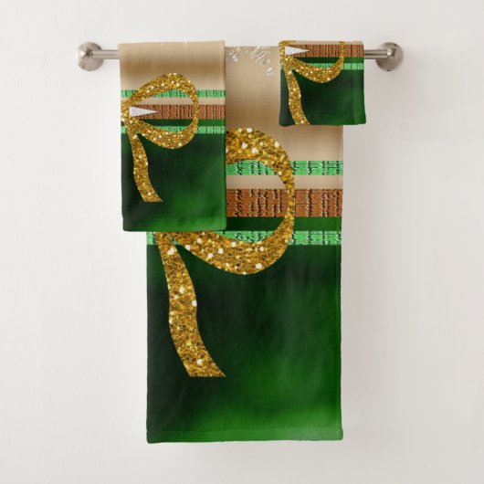 バスルームのタオルがクリスマスを飾る バスタオルセット (インサイチュ)