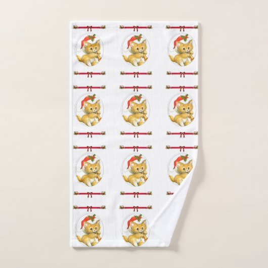 バスルームのタオルがクリスマスを飾る バスタオルセット (ハンドタオル)