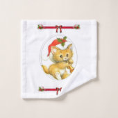 バスルームのタオルがクリスマスを飾る バスタオルセット (ウォッシュタオル)