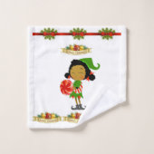 バスルームのタオルがクリスマスを飾る バスタオルセット (ウォッシュタオル)