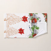 バスルームのタオルがクリスマスを飾る バスタオルセット (ハンドタオル)