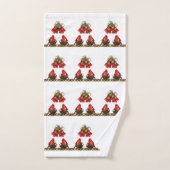 バスルームのタオルがクリスマスを飾る バスタオルセット (ハンドタオル)