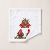 バスルームのタオルがクリスマスを飾る バスタオルセット (ウォッシュタオル)