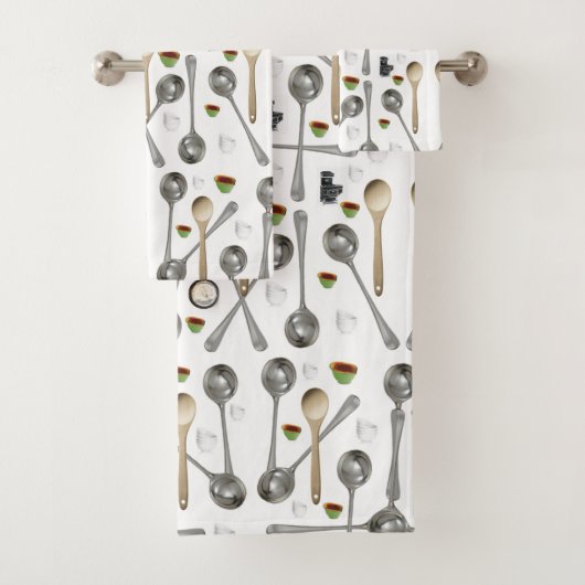 バスルームのタオルがスプーンをセット バスタオルセット (インサイチュ)