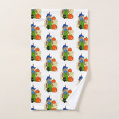 バスルームのタオルがハロウィンを設定する、かかし バスタオルセット (ハンドタオル)