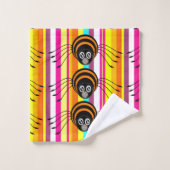 バスルームのタオルがハロウィーンをセット バスタオルセット (ウォッシュタオル)