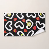 バスルームのタオルがバレンタインデーのハート バスタオルセット (ハンドタオル)