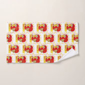 バスルームのタオルがバレンタインデーのヴィンテージ バスタオルセット (ハンドタオル)