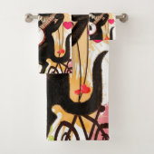 バスルームのタオルがバレンタインデーを設定，パリフランス バスタオルセット (インサイチュ)