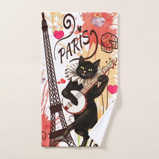 バスルームのタオルがバレンタインデーを設定,パリフランス バスタオルセット (ハンドタオル)