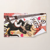 バスルームのタオルがバレンタインデーを設定，パリフランス バスタオルセット (ハンドタオル)