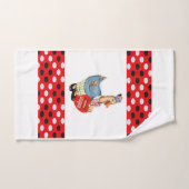 バスルームのタオルがバレンタインデーヴィンテージ バスタオルセット (ハンドタオル)