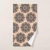 バスルームのタオルがマンダラを設定 バスタオルセット (ハンドタオル)