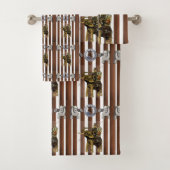 バスルームのタオルがローマ文字 バスタオルセット (インサイチュ)