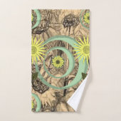 バスルームのタオルが円を描く バスタオルセット (ハンドタオル)