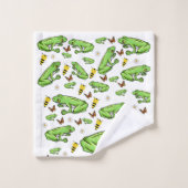 バスルームのタオルが蝶をセット バスタオルセット (ウォッシュタオル)