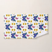 バスルームのタオルが蝶をセット バスタオルセット (ハンドタオル)