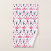 バスルームのタオルが踊る バスタオルセット (ハンドタオル)