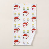 バスルームのタオルが雨を降らせる バスタオルセット (ハンドタオル)