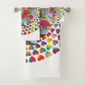 バスルームのタオルでバレンタインデーを飾る天使 バスタオルセット (インサイチュ)