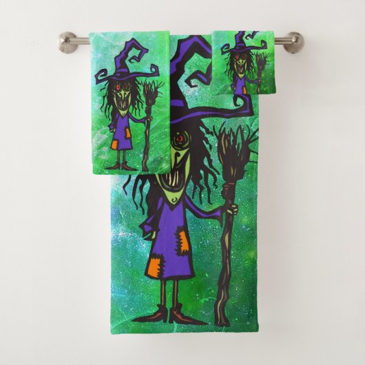 バスルームのタオルのセット – 醜い魔女 バスタオルセット (インサイチュ)