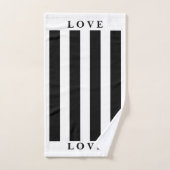 バスルームのタオルのセット – Black&White バスタオルセット (ハンドタオル)