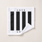 バスルームのタオルのセット – Black&White バスタオルセット (ウォッシュタオル)