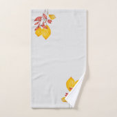 バスルームのタオルの上のチリとターメリック バスタオルセット (ハンドタオル)