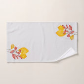 バスルームのタオルの上のチリとターメリック バスタオルセット (ハンドタオル)