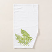 バスルームのタオルの上の羽のようなシダ バスタオルセット (ハンドタオル)